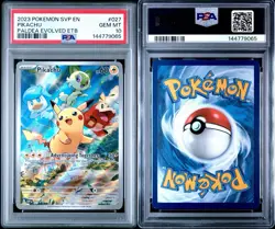 2023 Pokemon SVP en Pikachu Paldea Evolved Black Star Promo PSA 10 - Image 3