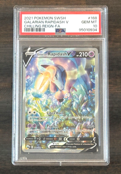 Pokemon TCG Rapidash V 168/198 Chilling Reign PSA 10 - Image 1