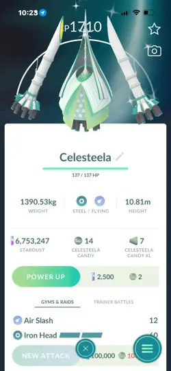 Pokemon Go Shiny Ultrabeast Celesteela - Image 1