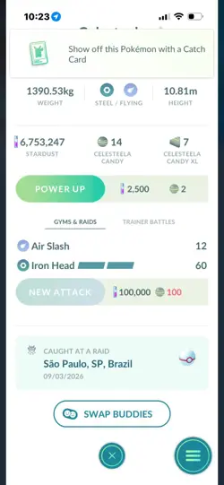 Pokemon Go Shiny Ultrabeast Celesteela - Image 2