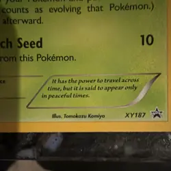 Pokemon Celebi XY187 XY Promo Holo 70 HP English 2017 Tomokazu Komiya - Image 3