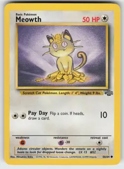Meowth Common Jungle 56/64 Pokemon - Image 1