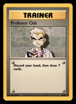 Pokemon TCG Base Set Trainer Professor Oak Uncommon 88/102 WOTC - Image 1