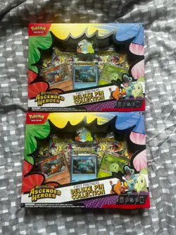 Pokemon TCG Ascended Heroes First Partners Deluxe Pin Collection x2 2 boxes inc - Image 1