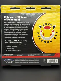 Pokemon Day 2026 Collection Box / Pikachu 30th Anniversary Promo Factory Sealed - Image 4
