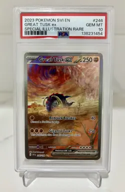 Pokemon Great Tusk EX 2023 Scarlet & Violet Base Set 246/198 PSA 10 - Image 1