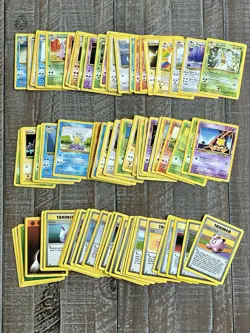 Pokemon TCG Base Set Unlimited Non-Holo Complete Set 17-102 LP/MP WOTC - Image 1