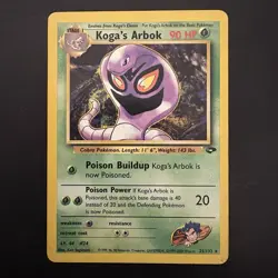 Pokemon Vintage Non-Holo Rare Koga's Arbok 25/132 Gym Challenge WotC - Image 1