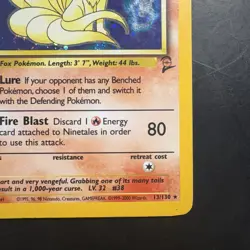 Pokemon Vintage Holo Ninetales 013/130 Base Set 2 Wizards Of The Coast 2000 - Image 4