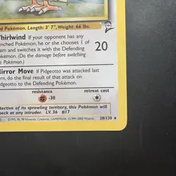 Pokemon Vintage Pidgeotto Base 2 28/130 Non-holo Rare WotC - Image 4