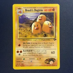 Pokemon Vintage Non-Holo Rare Brock's Dugtrio 22/132 Gym Challenge Wotc 2000 - Image 1