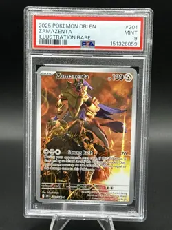 2025 POKEMON DRI EN-DESTINED RIVALS ILLUSTRATION RARE #201 ZAMAZENTA PSA 9 Mint - Image 1