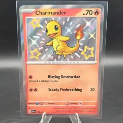 Pokemon TCG Charmander 109/091 Paldean Fates Secret Rare Holo Basic 70HP - Image 1