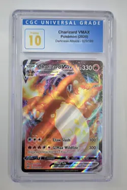 CGC 10 PRISTINE Charizard VMAX 020/189 Pokemon Darkness Ablaze Eq. To PSA 10 - Image 1