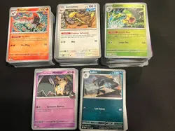 300+ Pokemon Bulk Lot - Non Holo, Holo, Reverse Cards (JTG DRI MEG PFL POR) - Image 1