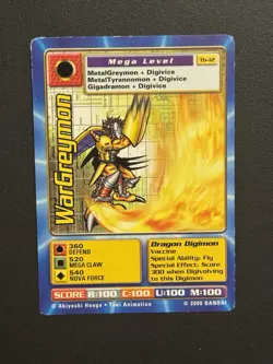 Digimon WarGreymon Tb-12 Taco Bell Promo Card 2000 - Image 1