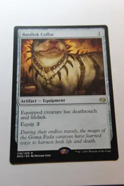 MTG Basilisk Collar x1- -Modern Masters 2017-Lightly Played - Image 1