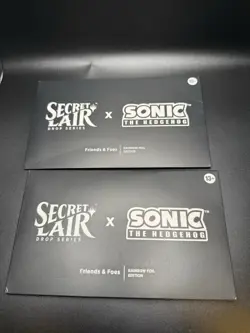 2x Magic the Gathering Secret Lair Sonic Rainbow Foil Friends & Foes - Image 1