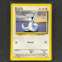 Dratini - 26/102 - Uncommon - Base Set - Pokemon Card - LP - Image 1