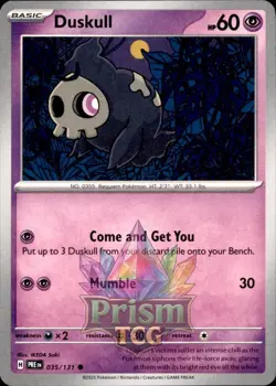 Duskull 35/131 Common Prismatic Evolutions Pokemon - Image 1