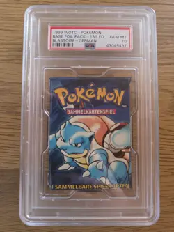 Pokemon Base Set 1 Edition Booster Blastoise Deutsch PSA 10 WOTC Sealed - Image 1