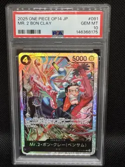 PSA 10 Mr.2.Bon.Kurei (Bentham) Foil OP14-091 SR One piece Japanese Low Pop Rare - Image 1