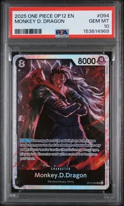 2025 ONE PIECE OP12 EN #094 MONKEY D. DRAGON PSA 10 (Q968 - Image 1
