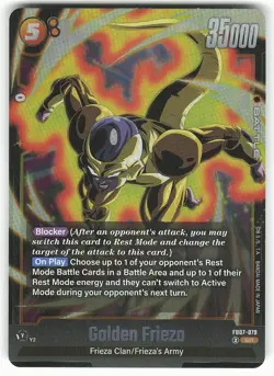 Golden Frieza FB07-079 SR Dragon Ball Super Card - Image 2