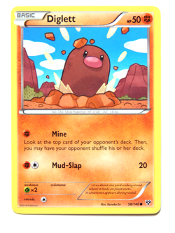 Diglett 58/146 - NM Pokemon Card XY 2014 Fighting Common - Image 1