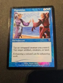 MTG 7th Edition FOIL Opposition Magic The Gathering Rare HP - Image 1