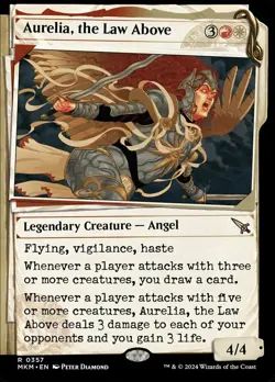 Mint/Near-Mint, English - 1 x MTG Aurelia, the Law Above - Foil - Showcase Dossi - Image 1
