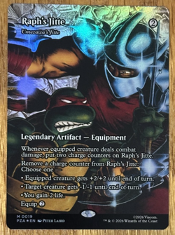 MTG Teenage Mutant Ninja Turtles Source Material Cards, Raph's Jitte - Foil - Image 1