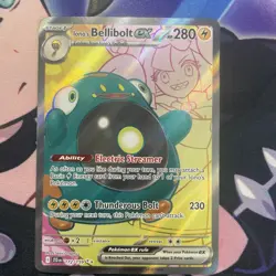 Iono's Bellibolt EX Holo-Pokemon TCG Card 172/159 SV Journey Together Ultra Rare - Image 1
