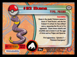 LP - Pokemon Topps Ekans #23 TV Animation Edition Series 1 (Black Logo) - Image 2