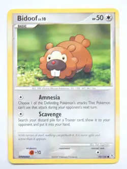 Bidoof 70/130 (MP, Pokemon Card, Diamond & Pearl, 2007, Colorless, Common) - Image 1
