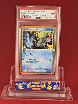 2021 Pokemon Celebrations MIMIKYU Delta Species Promo Card SWSH136 Fresh PSA 9 - Image 1