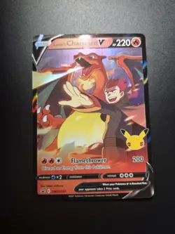 Lance's Charizard V SWSH133 Celebrations Black Star Promo Pokemon TCG NM - Image 1