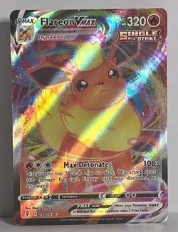 Flareon Vmax SWSH07: Evolving Skies 018/203 Ultra Rare Full Art Pokemon TCG LP+ - Image 1
