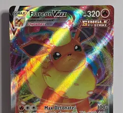 Flareon Vmax SWSH07: Evolving Skies 018/203 Ultra Rare Full Art Pokemon TCG LP+ - Image 2