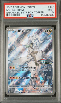 Pokemon PSA 9 N's Reshiram - (Journey Together Stamped) 167/159 - Image 1