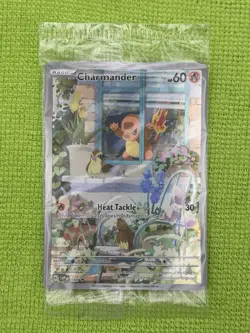 Pokemon TCG 2023 Obsidian Flames Charmander Holo Black Star Promo - Image 1
