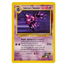 Sabrina's Haunter 58/132 Gym Heroes Pokemon Card WOTC Vintage 2000 English - Image 1