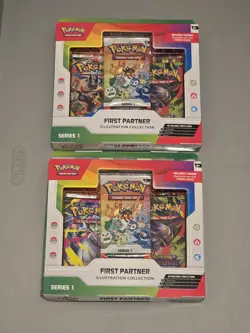 Pokemon TCG First Partner Illustration Collection Series 1 Box Lot of 2 - Image 1