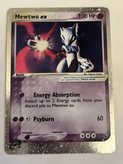 Mewtwo EX 101/109 EX Ruby & Sapphire Lightly Played Pokemon Card - Image 4