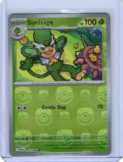 2025 Pokemon Simisage (Master Ball Pattern) 005/086 Black Bolt - Image 1