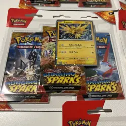 Pokemon Surging Sparks Zapdos SV08 3-Pack Blister Set of 5! Lot Brand New Sealed - Image 3