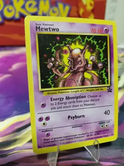 Pokemon Mewtwo TCG Black Star Promos 14 WOTC Regular Promo Card MP Creasing - Image 3