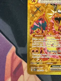 Pokemon Charizard EX Hyper Gold Rare 228/197 Obsidian Flames NM- - Image 4