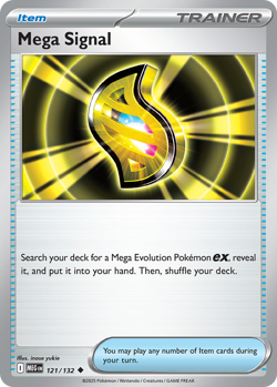 MEGA SIGNAL 121/132 UC MEGA EVOLUTION POKEMON REVERSE HOLO NM/M MEGA SIGNAL - Image 1