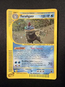 Pokemon Feraligatr 12/147 Aquapolis Holo E-Reader Rare 2002 HP - Image 1